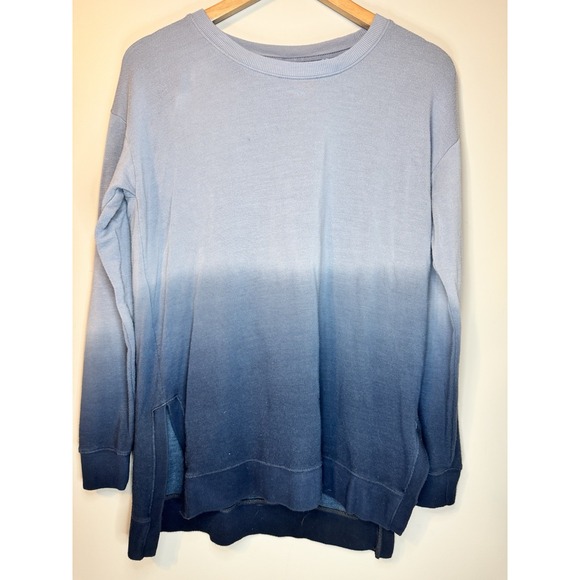 American Eagle Outfitters Sweaters - American Eagle Womens Blue Ombre Long Sleeve Sweater With Slit Sides Size Small